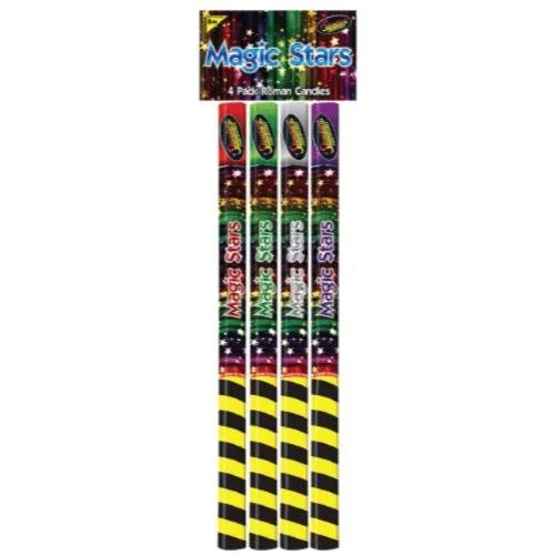 Magic Stars Roman Candle 4 x 5 Shots Repeaters